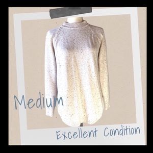 Loft Crew Neck Sweater Speckled with Confetti Color yarn - Medium